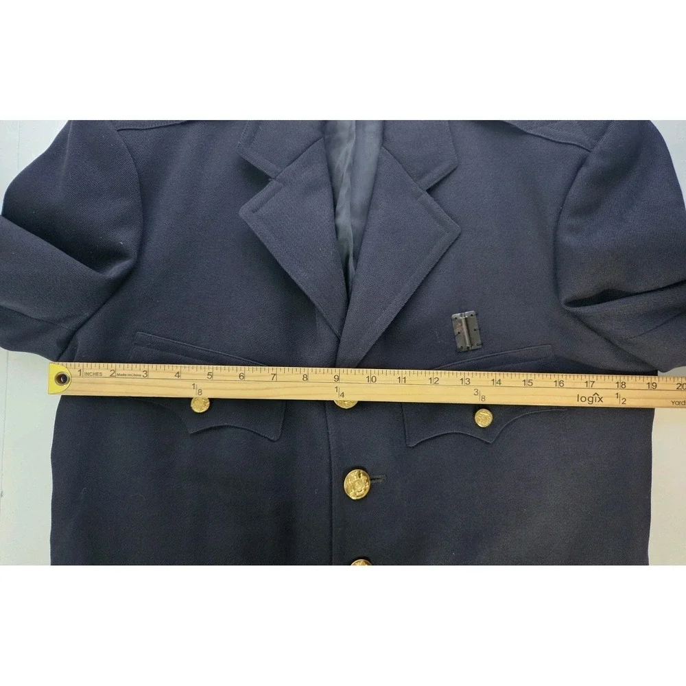 Men's Vintage New York State Service Uniform Blazer Metal Buttons Navy 38
